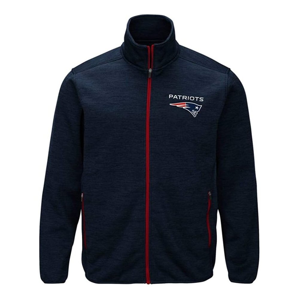 GIII New England Patriots Men's High Jump Space-Dye Jacket - Navy Blue (Medium)
